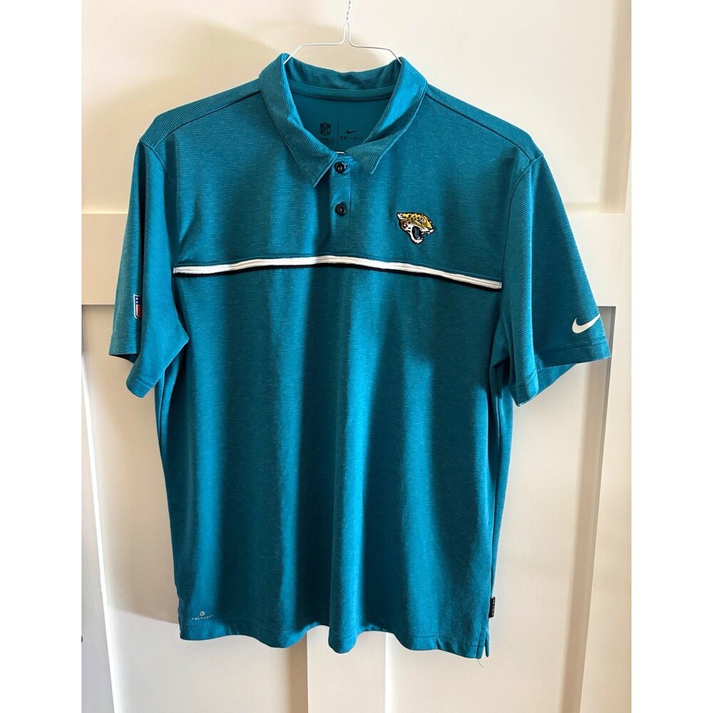 Nike Dri-FIT Jacksonville Jaguars NFL On-Field Polo Shirt, Size L, Teal